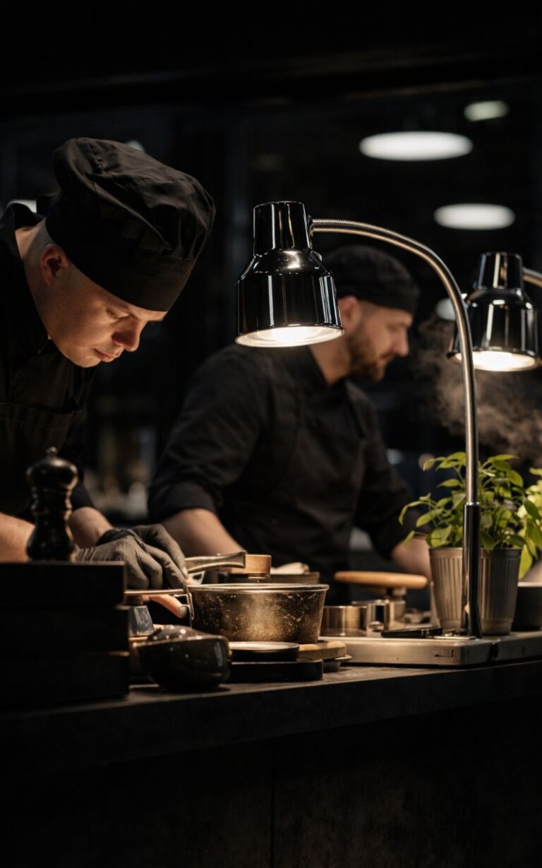 Live Cooking Catering mit Köchen bei Zubereitung von Speisen auf Event